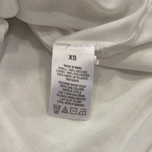 Aeropostale White & Green Floral Smocked Mini Dress | Puff Sleeve Cottagecore - Picture 6 of 9